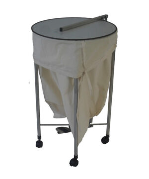 ES0118 - Porta Hamper em Aço Inox Tampa e Pedal