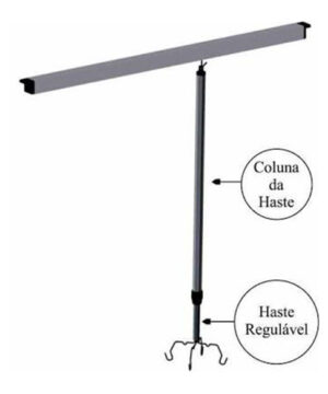 ES1411 - Suporte de Soro para bomba de Infusão Com Rodizios